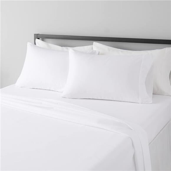 Queen white microfiber sheet set soft breathable wrinkle free deep pocket beddin - Picture 1 of 7
